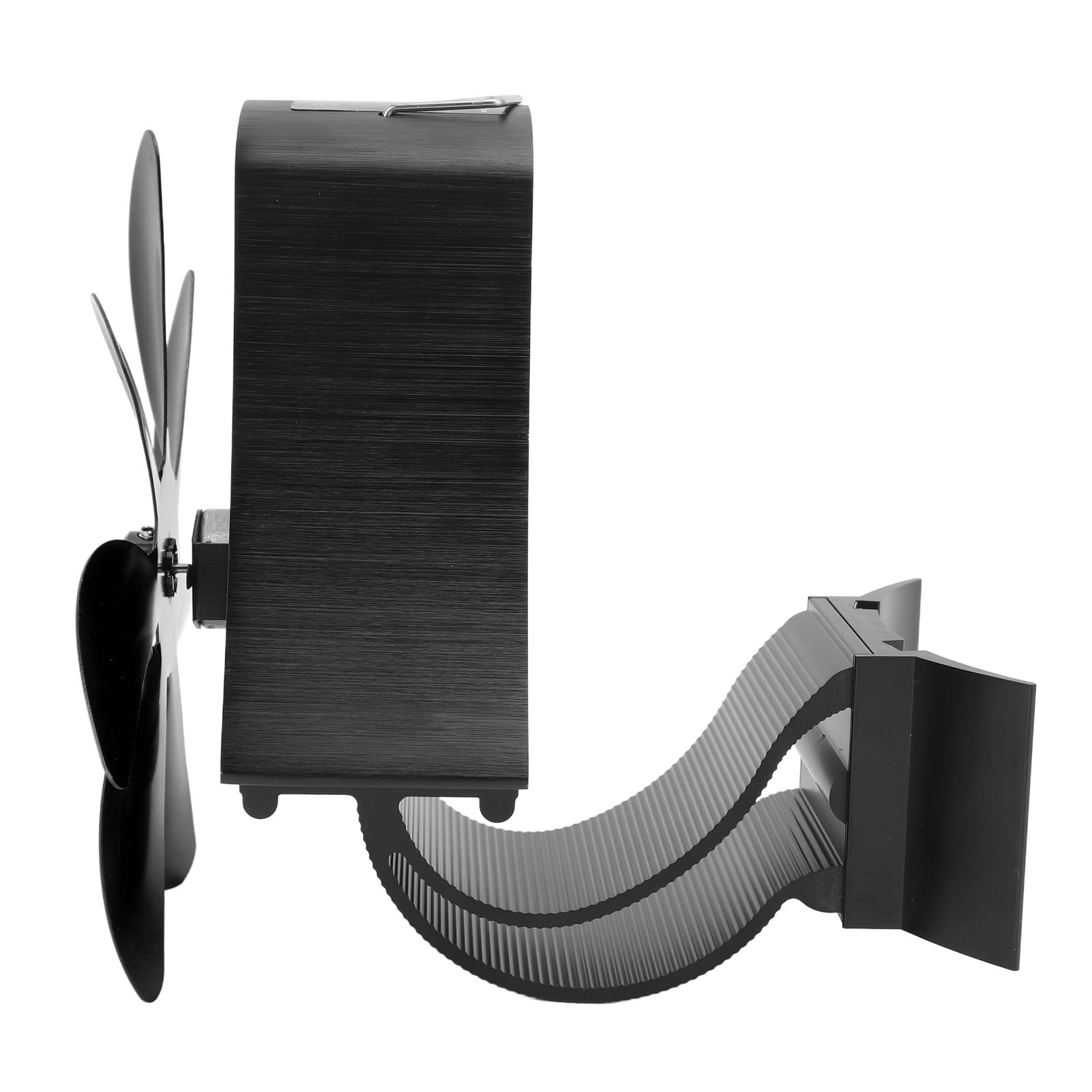 Ejoyous Ventilador de Estufa de Leña, Ventilador de Estufa de Leña de Aleación de Aluminio de 7 Aspas, de Chimenea de Tubo Magnético con Motor Silencioso, para Chimenea, Quemador de, Calefacción de