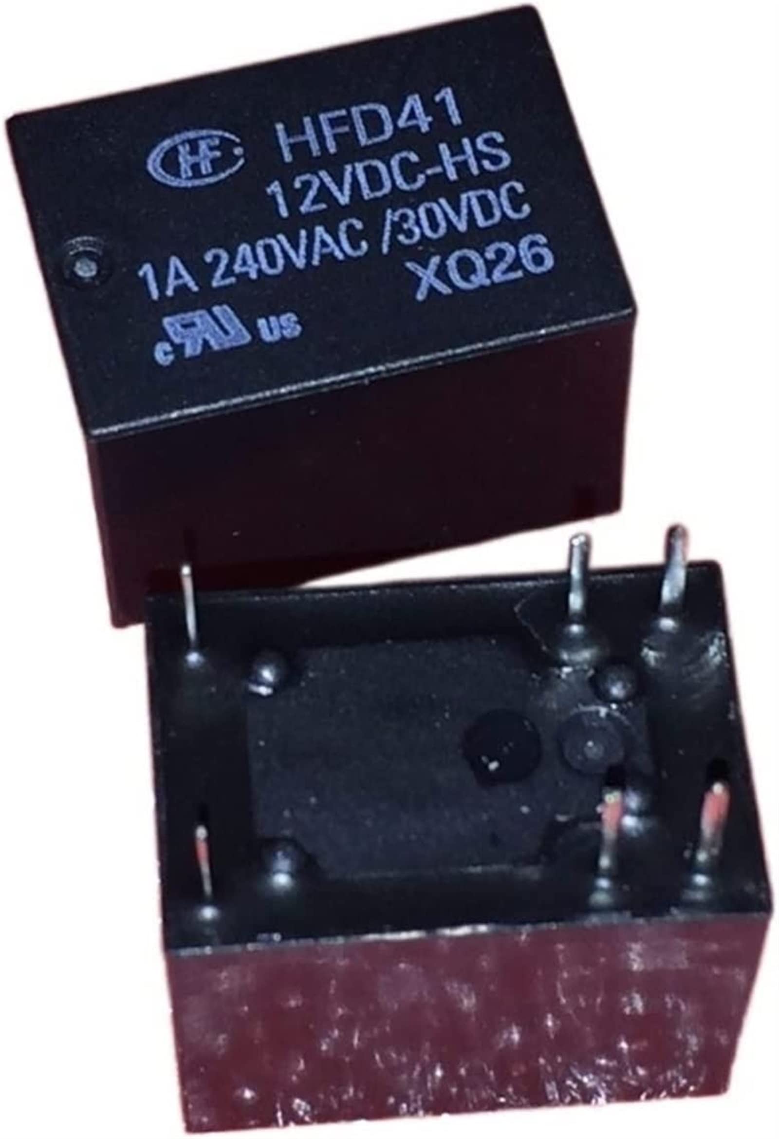 AERBNYEQP Relay 10pcs HFD41-12VDC-HS HFD41 12VDC-HS 12V 1A 240VAC 6PIN