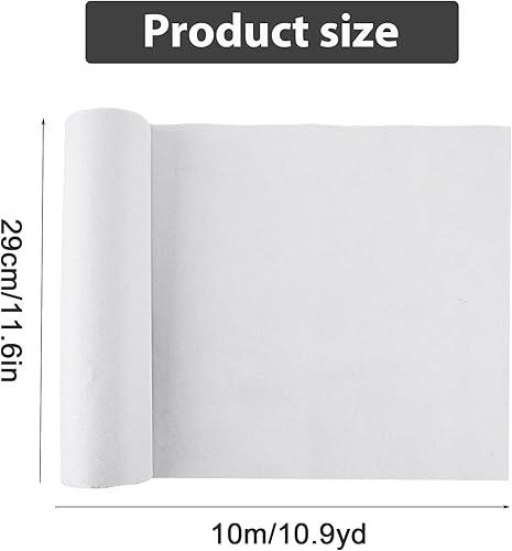 Miniatura 2 de Interfaz fusible, 11.6 pulgadas x 10.9 yardas, poliéster no tejido, interfaz de una cara para planchar, ligero, peso medio, para coser acolchados,