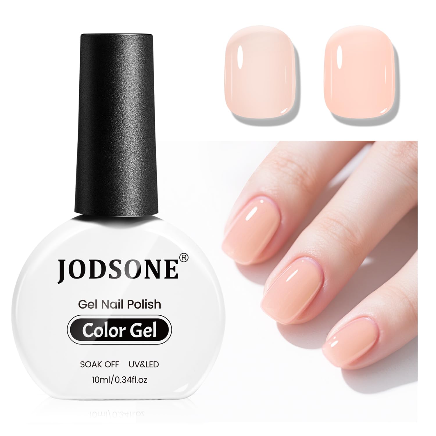 Amazon.com : JODSONE Jelly Wheat Gel Nail Polish 10ml Pale Nude