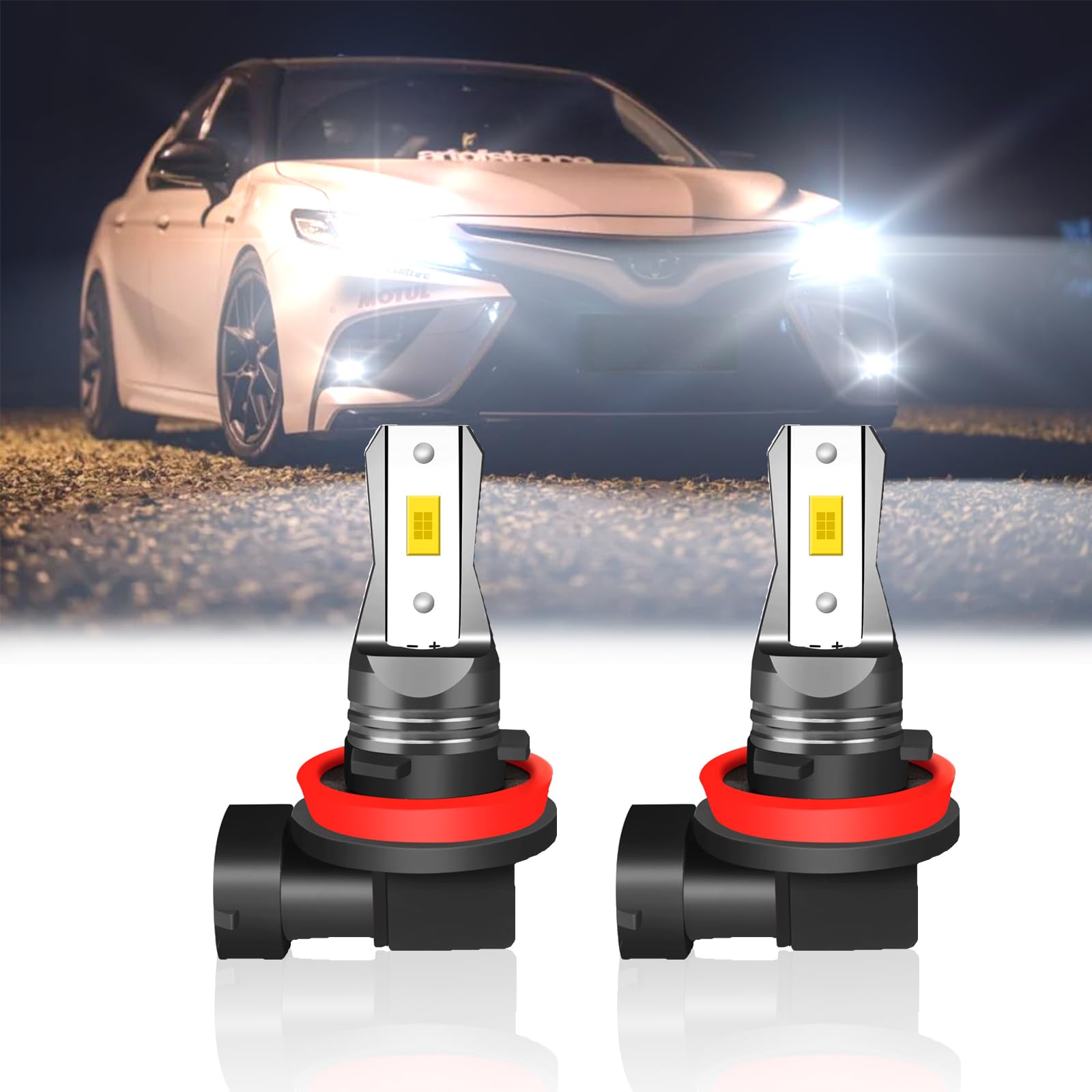 Amazon.com: For Toyota Camry (2007-2014) LED Fog Light Bulbs,H8/H11 LED ...