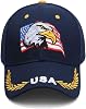 Gorra de Camionero Patriótica con Águila y Bandera de EUA para Hombre y Mujer, Ajustable 7
