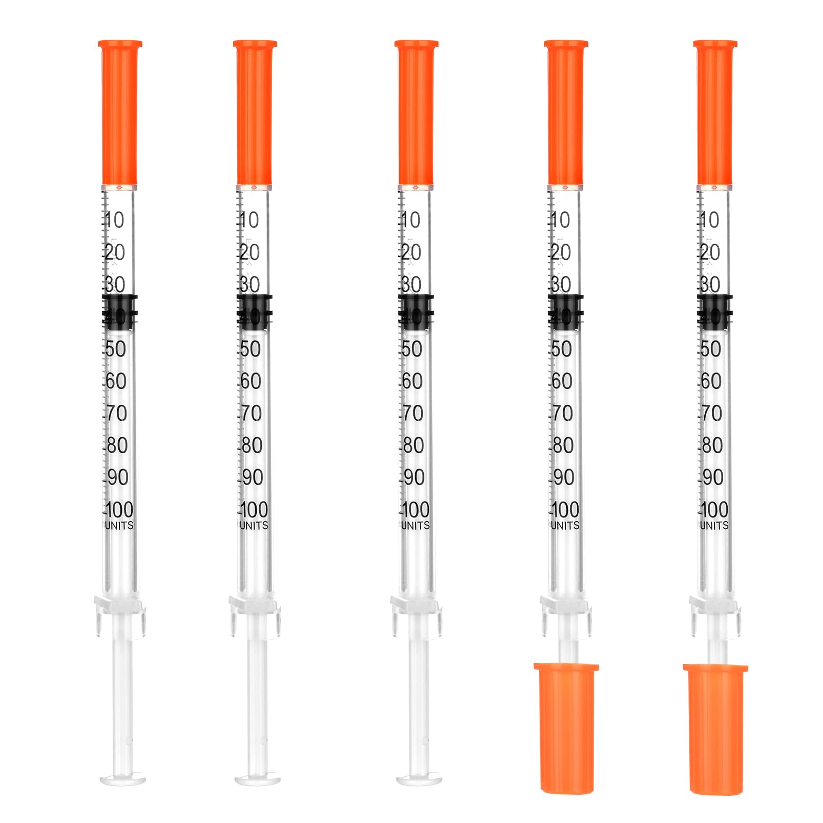 100Pack Lab Dispensing U-100-31 Ga, 0.5cc/mL Jeringas with 1/4" (6mm) Cap — Amazon image 8