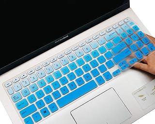 Keyboard Cover for ASUS VivoBook 15 F515 F515JA 15.6" & ASUS VivoBook S512 S530FA S530UA S530UN, VivoBook F512DA F512FA F512JA X512DA X512FA X515JA Keyboard Protector Skin, Ombre Blue
