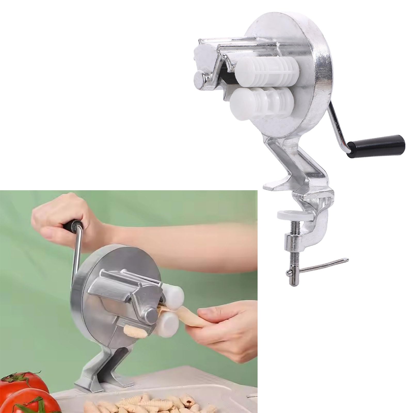 Macchina manuale per pasta a manovella con più stampi per tagliatelle per pasta fatta in casa