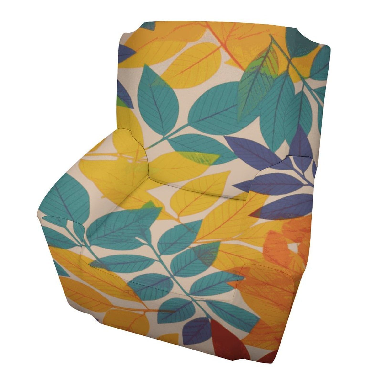 Fekiloot Style Multicolor Leaves Couch Cover Sofa Cover Sofa Slipcover