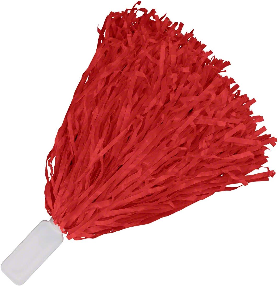 Set of 12 Economy Red Pom Poms (Non-Light Up)