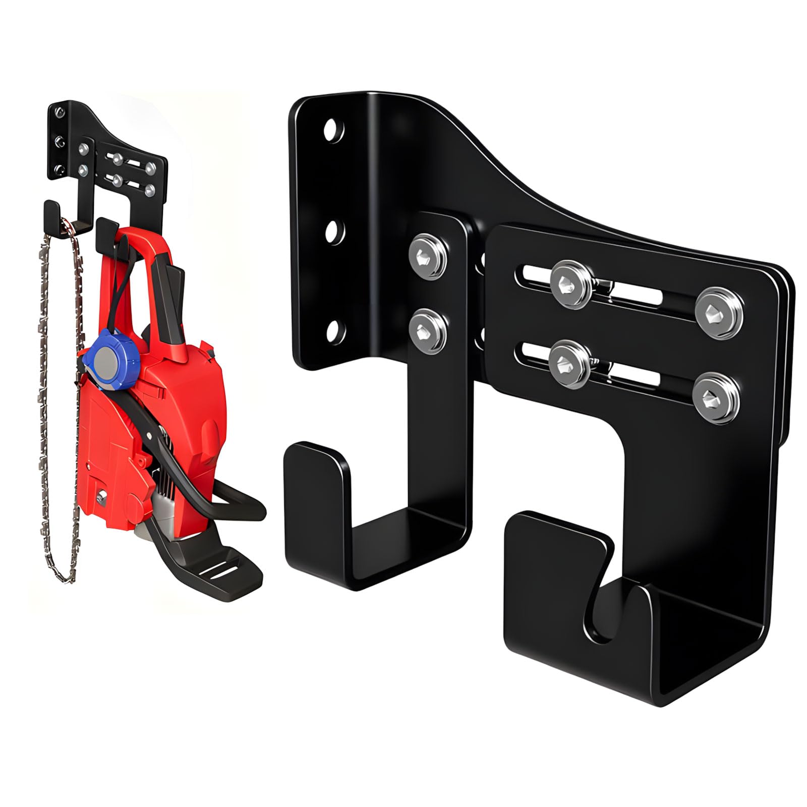 Hsioluted Weatherproof Chainsaw Mount Featuring Powder Coating Suitable for Outdoor Shed Application Modifiable Hook