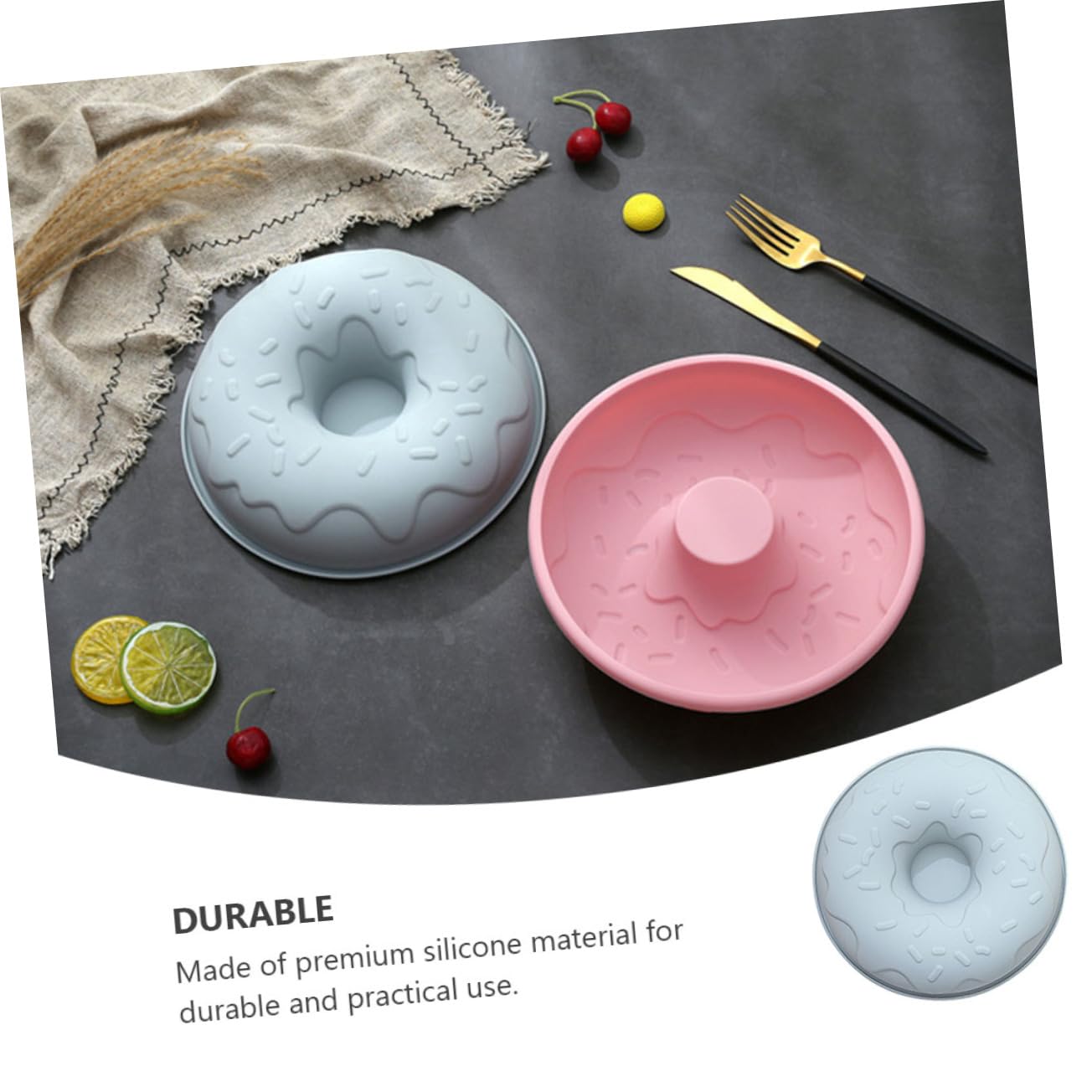 Abaodam 3stücke Silikon Donut Mold Für Backen Wiederverwendbare Backform Donuts Und Kuchen Lebensmittelechtes Material Für Feiern Snacks