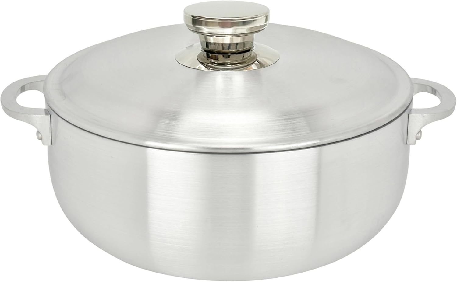 ALUMINUM CALDERO STOCK POT by Chef Pro, Durable Aluminum, Superior Cooking Performance for Even Heat Distribution, Perfect For Serving Large/Small Groups, Riveted Handles, Commercial Grade, 5.1 Quart