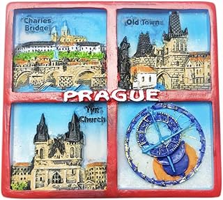 Prague Czech Republic Refrigerator Magnet Tourist Souvenir Fridge Decoration Magnetic Sticker Hand Painted Craft Collection