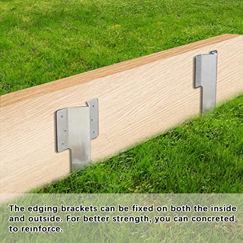 10Pcs Fixing Peg Timber,Heavy Duty Sleeper Stakes For Driveway Garden Edging,Railway Sleeper Bracket-Driveway Path Edging-Straight Edging Bracket,Corner Timber Stake-Galvanised Steel Metal #TOP4