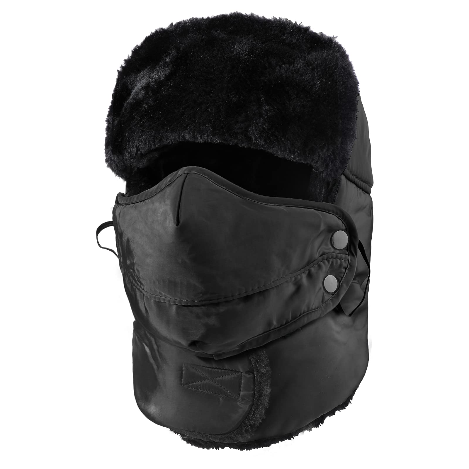 TAGVO Winter Trapper Hat, Bomber Hat, Windproof Russian Ushanka Hat, Fur Lined Earflap Winter Cap for Skating, Skiing, Outdoor Activities