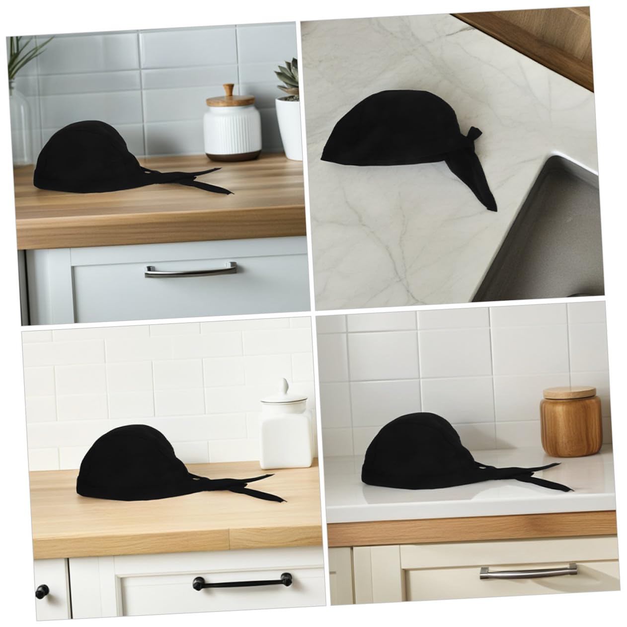 Garneck 12piezas Gorros de Chef Unisex con Lazo Gorro de Cocinero Transpirable para Hombre y Mujer para Servicio de Alimentos Restaurante