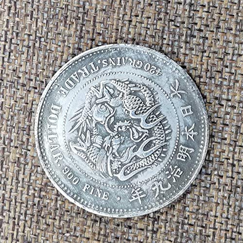 Japn,Moneda Conmemorativa,Meiji 8 Aos,Meiji 12 Aos,Alta Calidad,Coleccin,Antigedades,Coleccin,Gabinete de Exhibicin,2 Piezas Moneda de Desafo/B / 2 Piezas