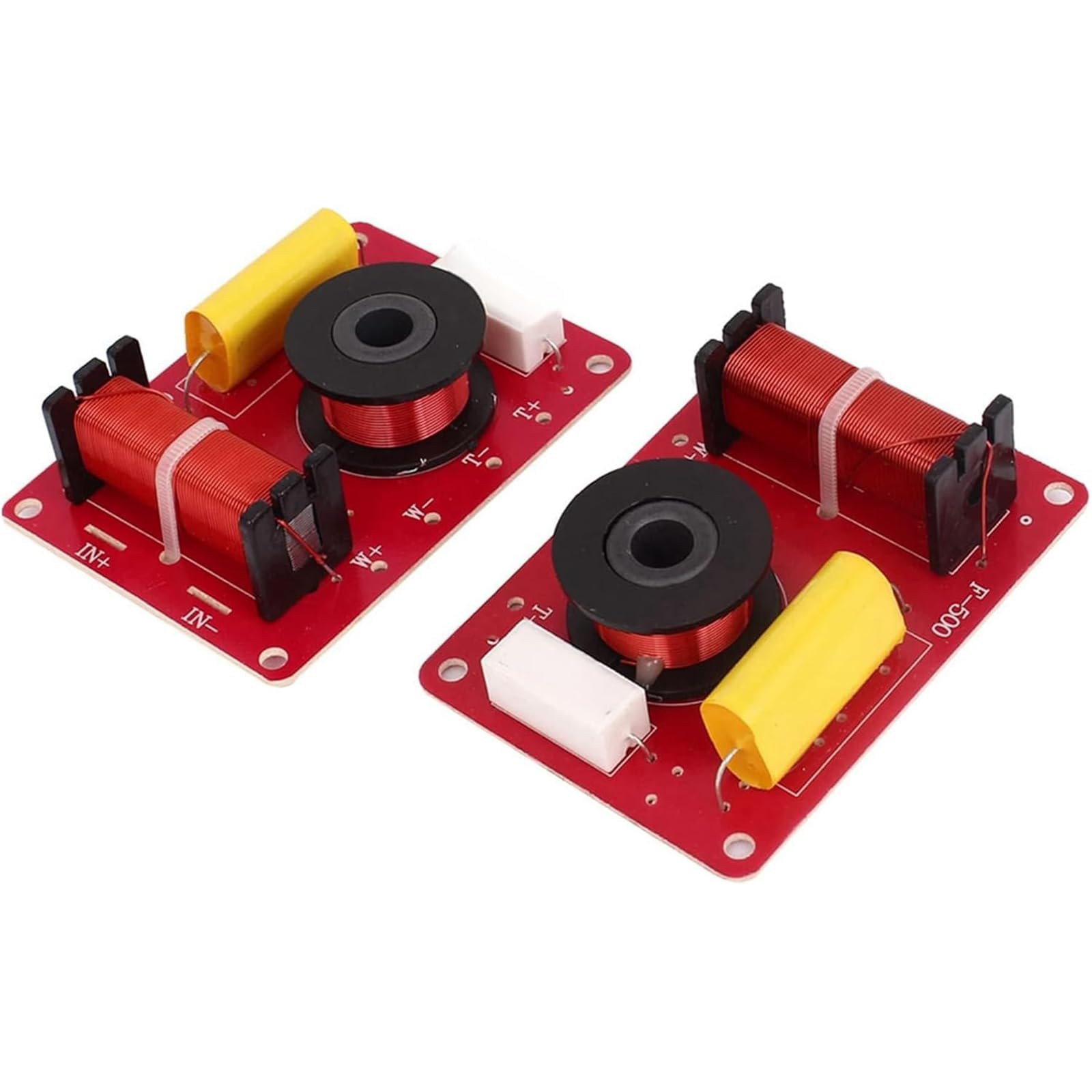 THE WHITE SHOP 2 Pcs 100W Crossover for Speaker 2-Way Speaker Frequency Divider Crossover Filter Crossover Filters Frequency Distributor for Car Audio System Treble and Bass Distribution Audio