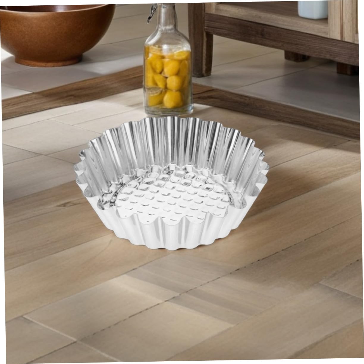 SOLUSTRE Moule à Tartelettes Rond en Acier Inoxydable 30 Pièces