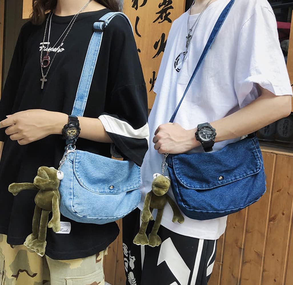 YunZh Denim Hobo Bag, Casual Style Lightweight Classic Retro Travel Shopper Purse Shoulder Handbag Messenger Bag - Image 7