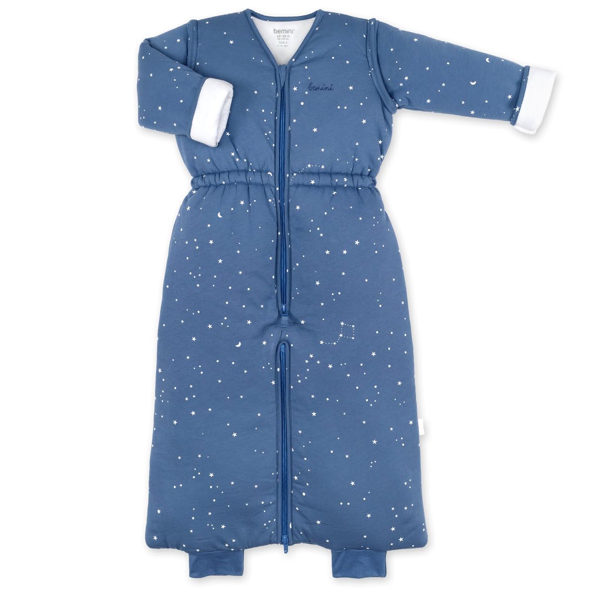 Bemini - Sacco nanna | Magic Bag 24-36 mesi PADY Jersey tog 3,0 | Motivo stella | Blu Denim Shade
