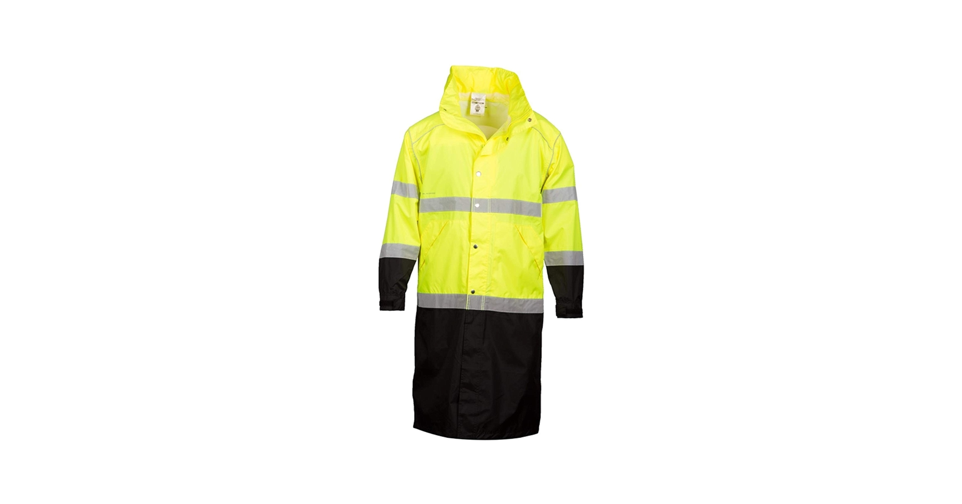 Kishigo RWJ108 Brilliant Series High-Viz Long Rain Coat, Fits