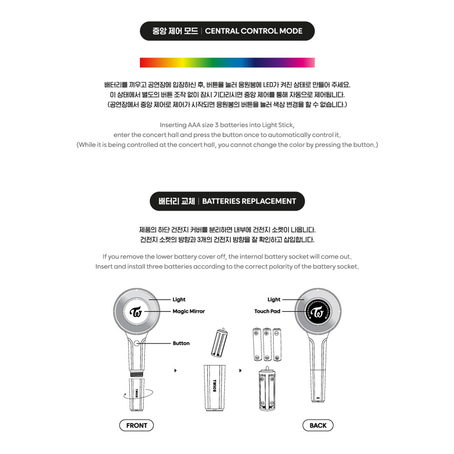 TWICE Official Light Stick Candybong Infinity Set with Strap & Pin Badges