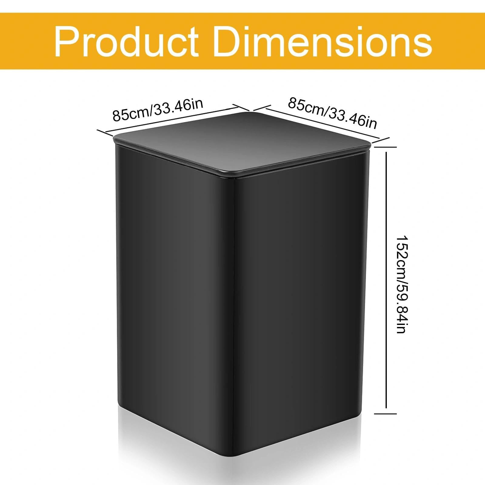 Teedosen Klassische Eckige, 3 Stück Teedosen für Losen Tee, Vorratsdose Metall mit Deckel, Tee Aufbewahrung Losen Schwarz Kaffeedosen 85 x 152 mm für Kaffee Zucker Oder Gewürze - 4