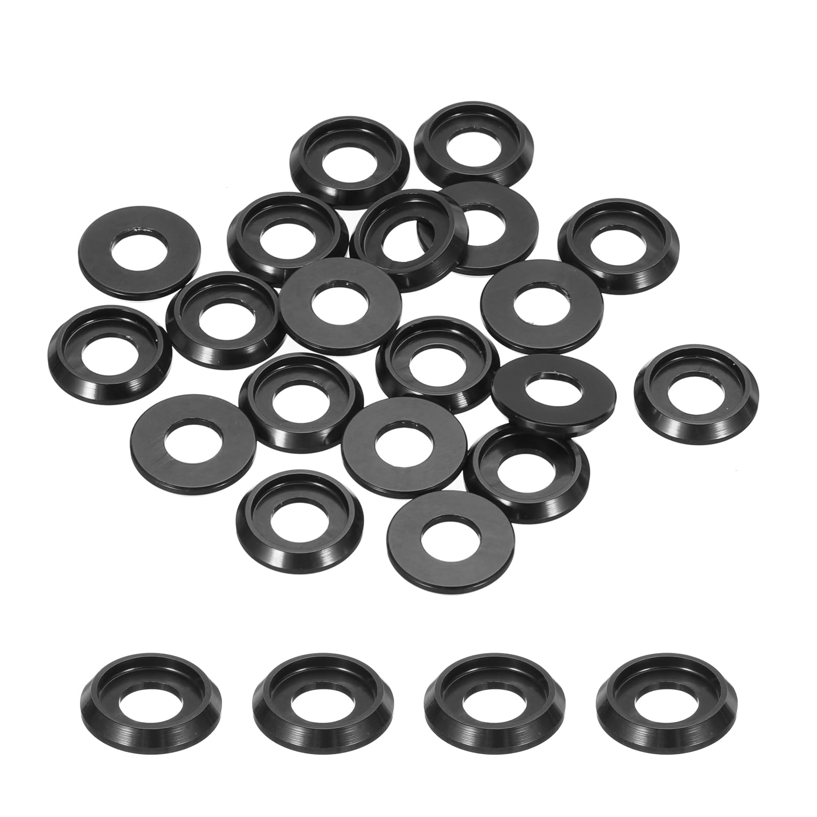 10 Pz/lotto M3 M4 M5 M6 M8 M10 Rondella Guarnizione Piatta In Alluminio Anodizzato Corlorful For Parte RC (Size : M3X6X2 10PCS, Color : Black - Foto 5