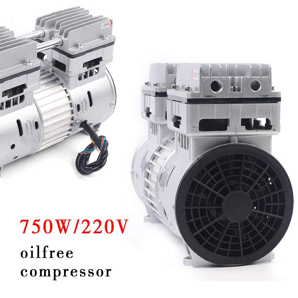Compresor de aire exento de aceite 220 V 750 W Compresor de aire portátil Compresor de aire ultraligero para coche, pistola de clavos y herramientas de aire comprimido, garaje, tienda
