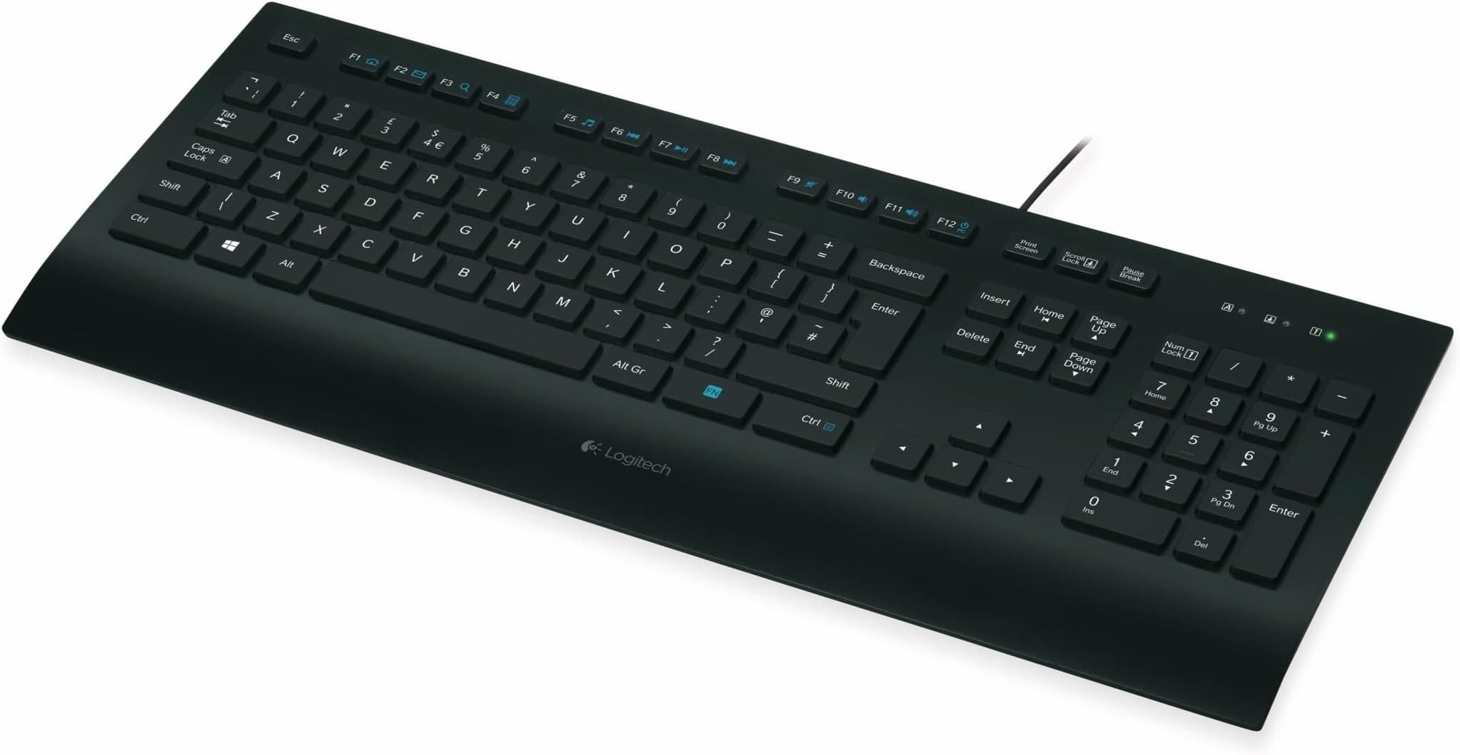 Logitech K280e Pro Wired Business Keyboard, QWERTZ German Layout - Black