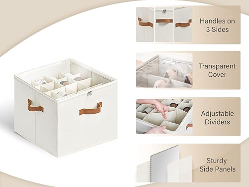 Miniatura 5 de StorageWorks Paquete de 2 contenedores de almacenamiento debajo de la cama con organizador de zapatos para armario