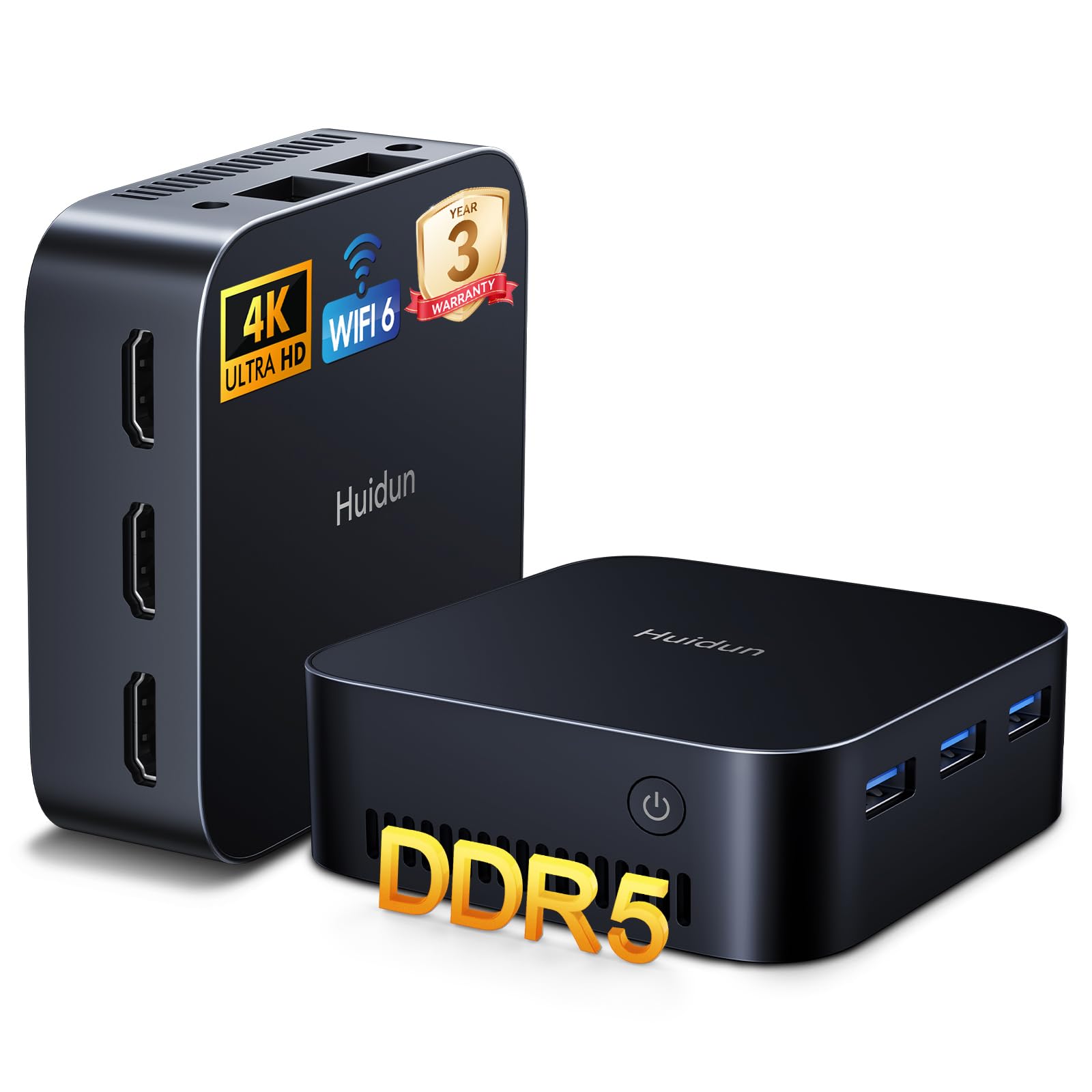 Huidun H20 Mini PC W-11Pro,Ιntel Alder Lake-N97 (fino a 3,6 GHz) 16GB DDR5 512GB SSD Mini Computer,4K@60Hz Triple Display,WiFi6,BT5.2, per Ufficio/Casa/Affari