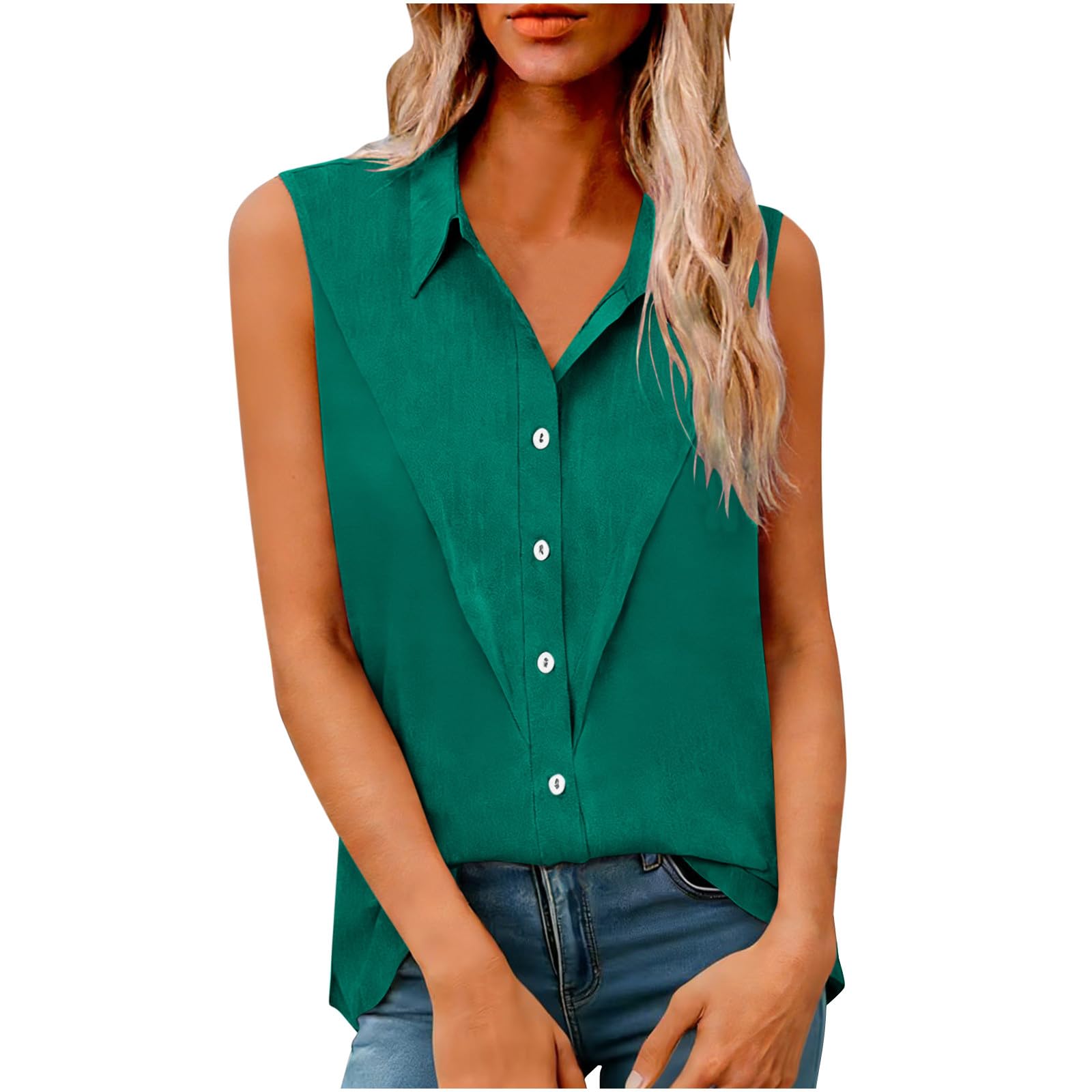 Damen Tank Top,Sommer T Shirt Ärmellos Baumwolle Leinen Tanktops V-Ausschnitt Shirts Basic Oberteile Locker Geschnitten Blusentop Lässige Boho Leinenbluse Damen Große Größen Tunika Top
