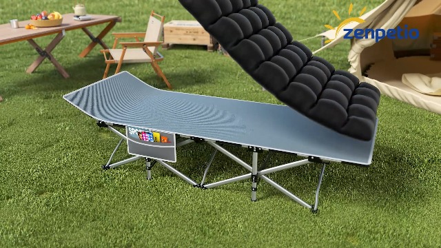 Amazon.com: ZENPETIO Oversized XXL Folding Camping Cot, Heavy Duty