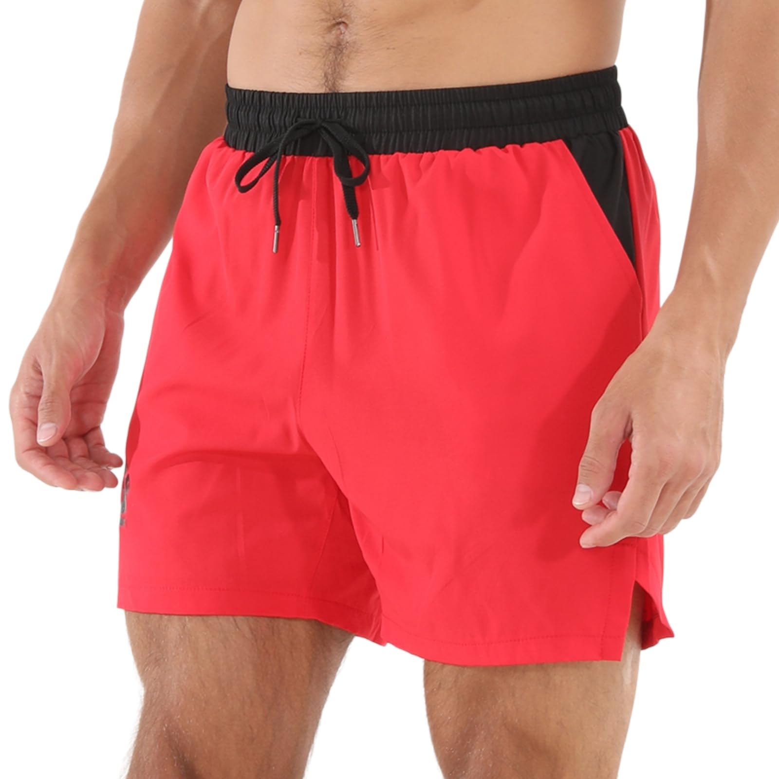Short de sport homme rouge XL pour éliminer les frottements pendant la course