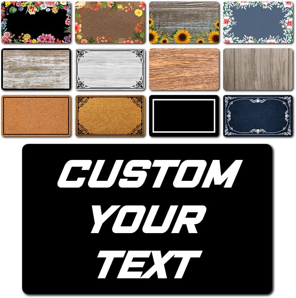 FavorPlus Custom Personalized Doormat Funny Welcome Home Door Mat Decorations Door Mats Front Door Floor Door Mats Non-Slip Bottom Drying Area Rugs Doormats for Indoor Outdoor Entrance Way (18"x30")