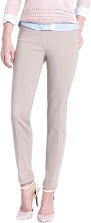 Elisabetta Franchi Donna Pantaloni a Vita Alta Stretch con Logo PA15861E2 AVORIO