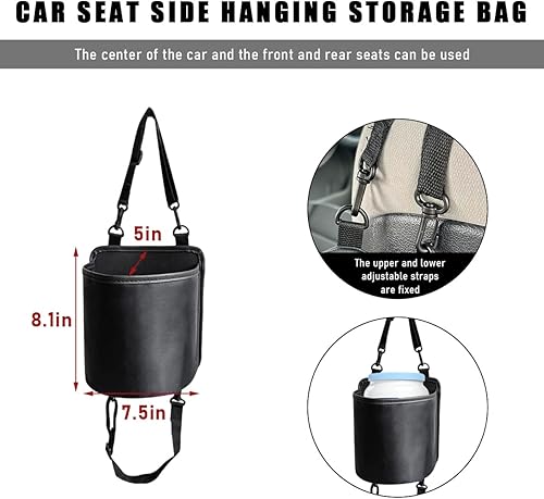 Miniatura 2 de Portavasos grande para automóvil, bolsa de adaptador de expansor para portavasos lateral, 7.50 x 5.04 x 8.07 pulgadas, bolsa de almacenamiento