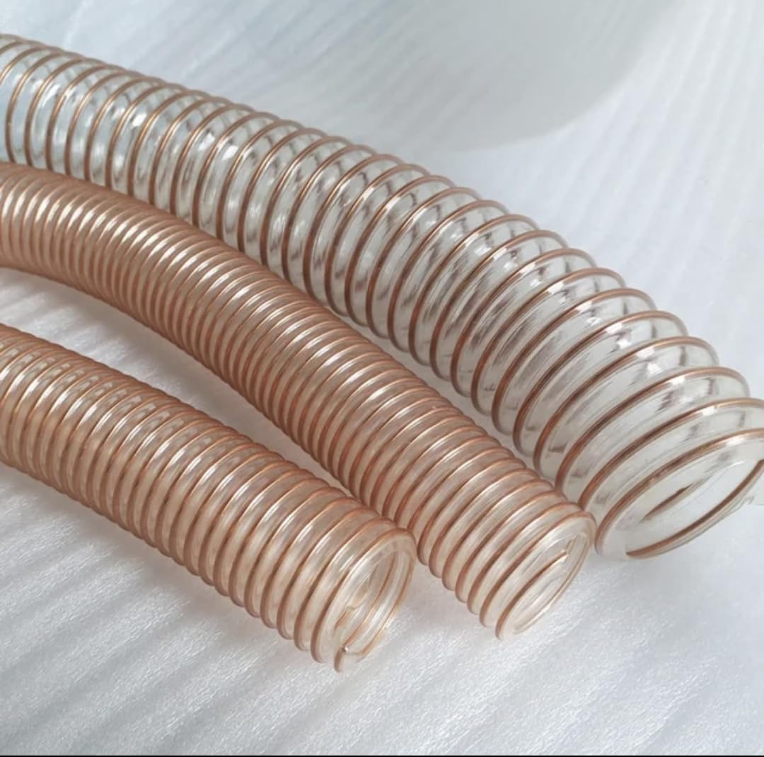 FNW- Tuyau flexible d'aspiration 3 Metres D. 100 mm PU antistatique acier cuivré, aspiration copeaux ou granulés