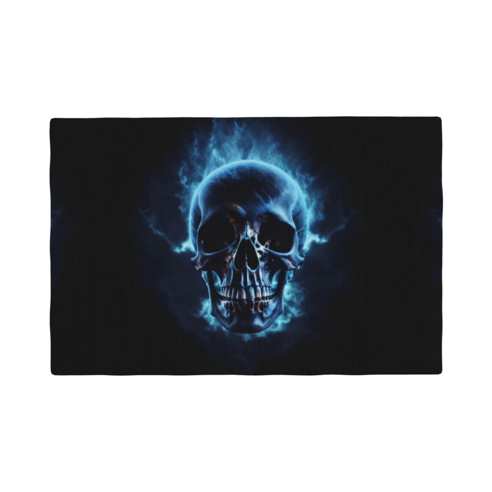Horror Ghost Skull (1) Imitation Linen Placemat – Elegant Double-Sided Printed Table Mat for Home, Dining, Weddings