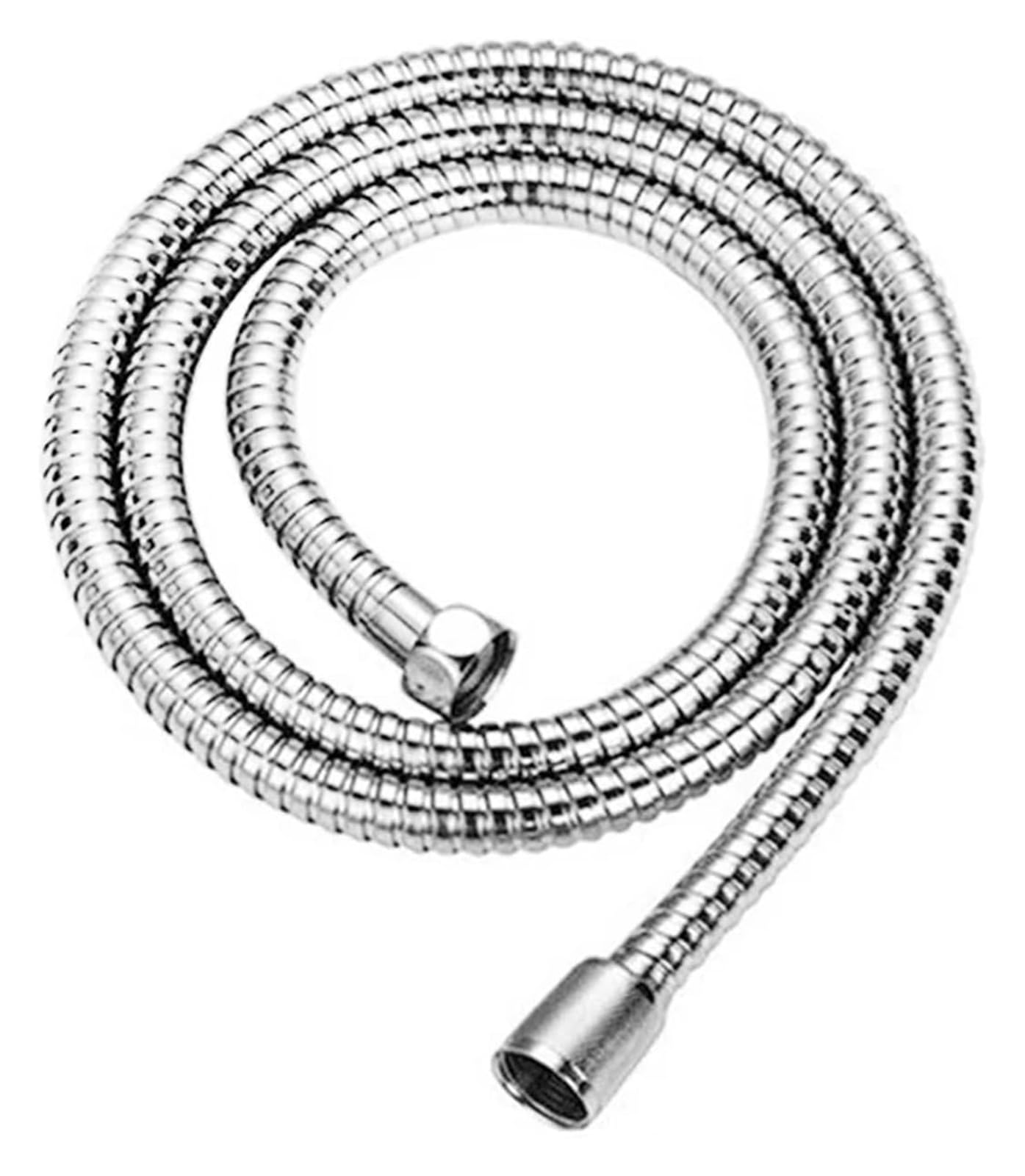 Shower Hose, Stainless Steel Flexible Shower Hose Chrome 1.5-3 M Gasket Washers