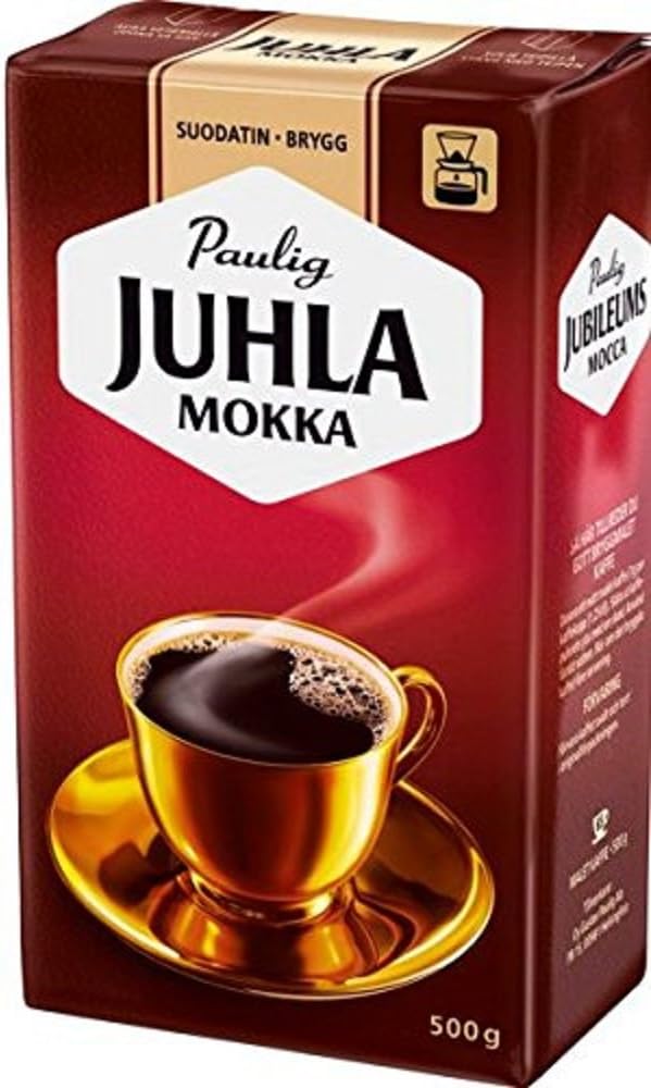 Coffee Juhla Mokka - Fine Grind - Filter Blend Ground - Bag 500g (Finland) (1 Bag)