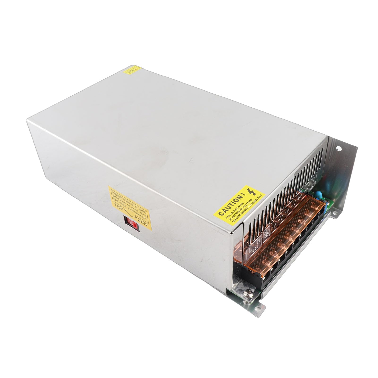 TOPINCN Convertidor de Fuente de Alimentación, Adaptador de Voltaje Duradero de 1200W para Tiras de Luces LED de Interior, Tamaño Compacto, Aleación de Aluminio