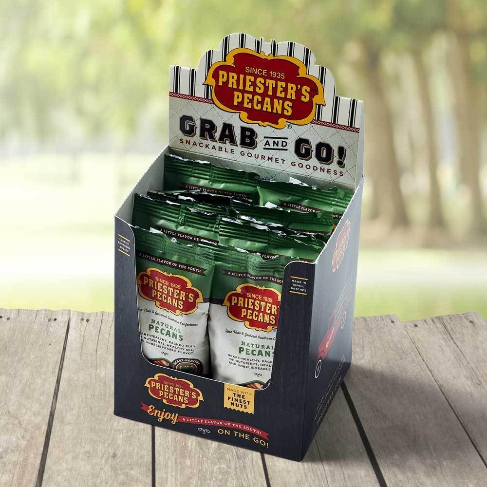 Priester's Premium Natural Pecan Snacking Packs - Heart-Healthy 1 oz Bags, Pack of 12, Healthy Snacks & Convenient Snack Pack for On the Go Living - Perfect Nutritious Treats