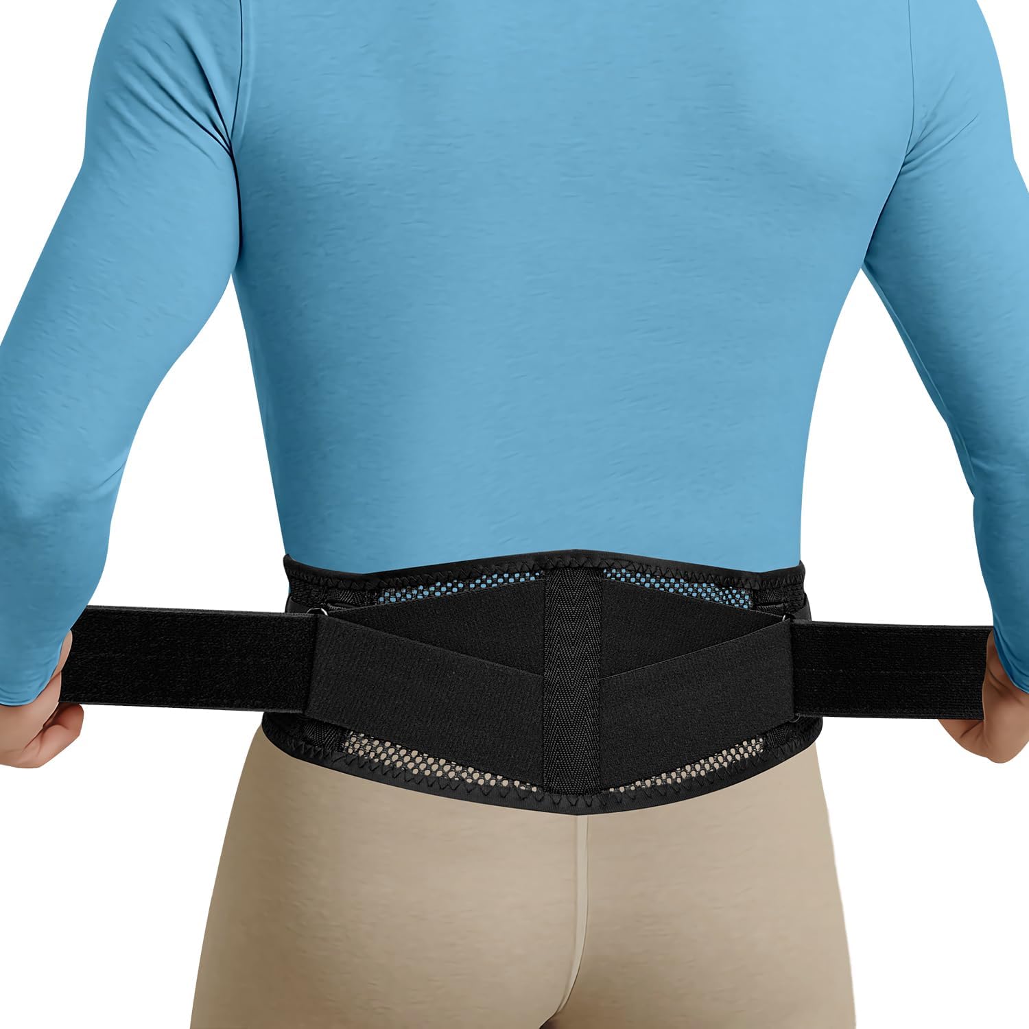 ketipo Thin & Lightweight Back Brace for Lower Back Pain Relief – Slim, Breathable Back Support Brace for Sciatica, Herniated Disc – Adjustable Lumbar Support Belt for Men & Women, All Day Comfort-picture-50