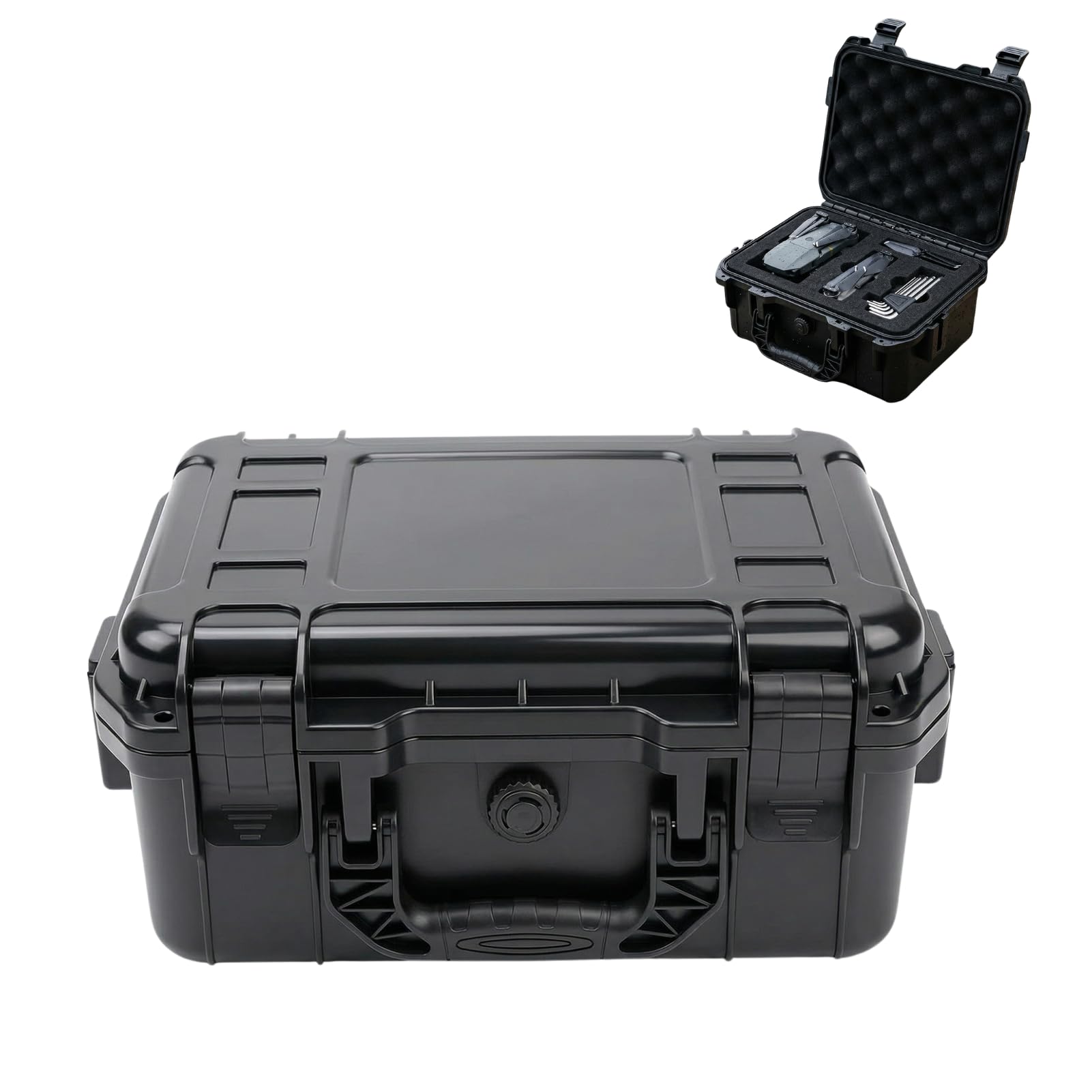 Survival-Aufbewahrungsbox IP67 Wasserdicht Outdoor Stoßfest Aufbewahrungskoffer mit Schaumstoff für Outdoor-Aktivitäten Reisen Zuhause (270 × 215 × 123 mm)