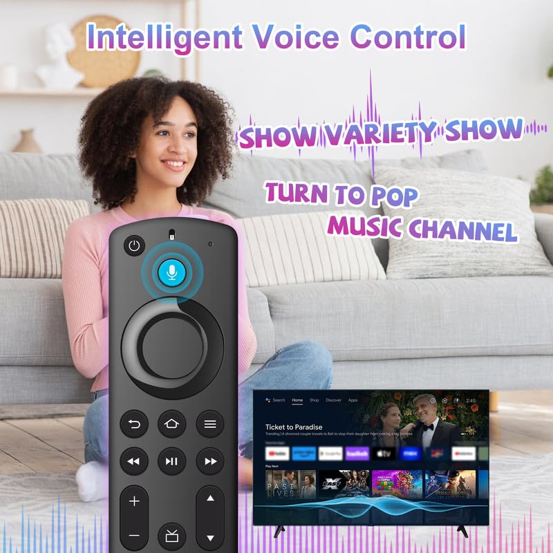 Image of Remote Control Replacement Compatible with Fire Smart TV Stick 4K Max(Lite /4K), for Insignia /Pioneer with Voice Control, for FireStick Remote TV Cube /Smart TV 3rd Gen