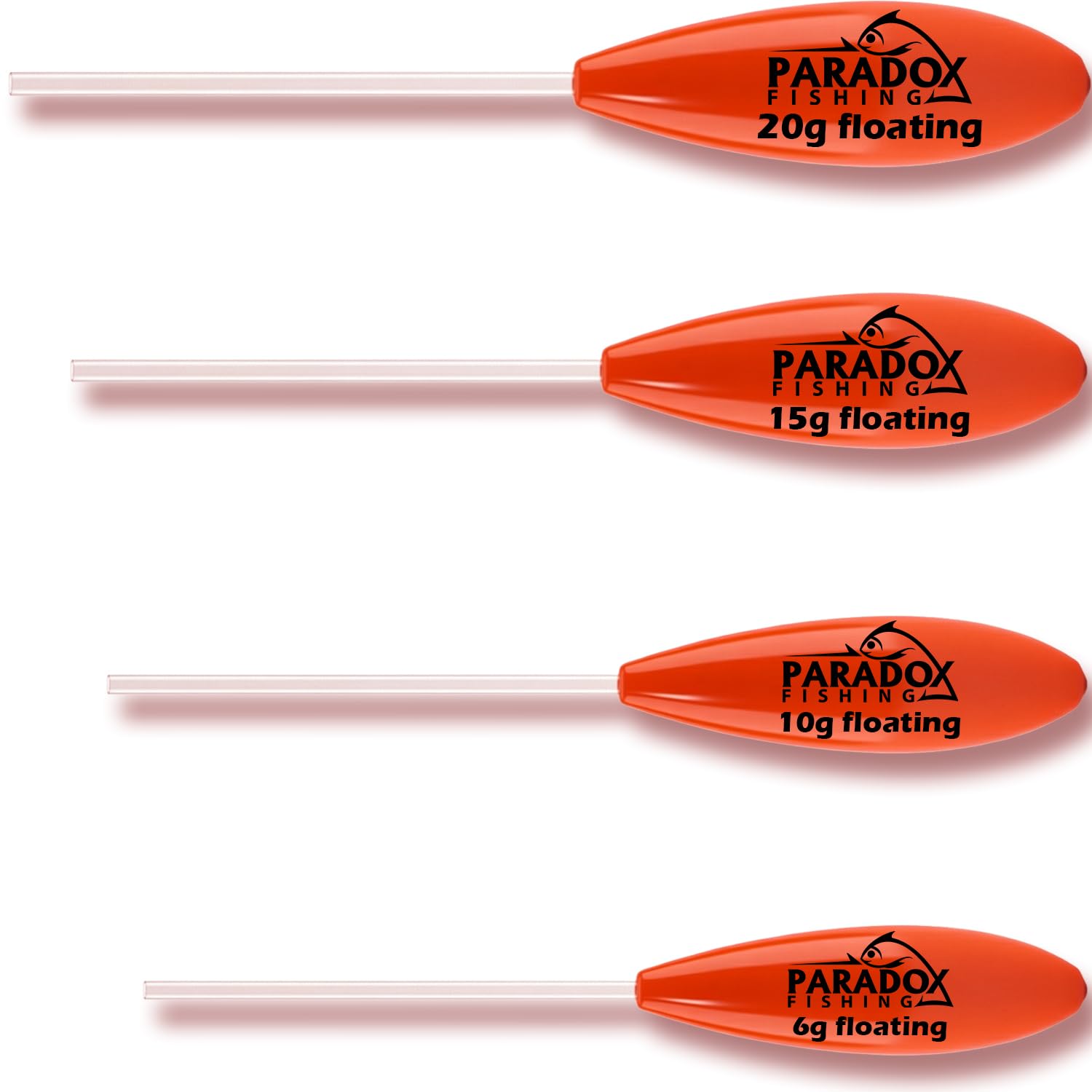 Paradox Fishing Sbirolino Set schwimmend I 4 Stück (6g,10g,15g,20g) I Set zum Forellenangeln Forellenköder Ideal für Forellenteig und Spoon – Spoons Forelle