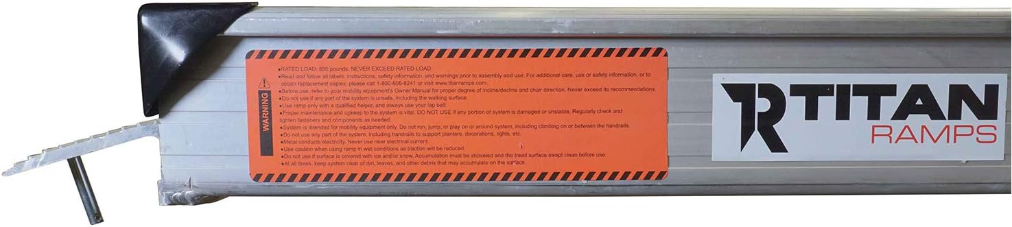 Titan Ramps Aluminum Wheelchair Entry Ramp Only 10' Solid Surface Scooter Mobility Access -