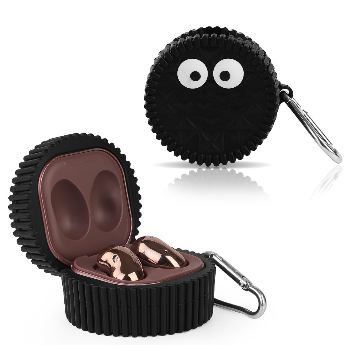 Funda para Samsung Galaxy Buds2 Pro (2022), Galaxy Buds 2 (2021), Galaxy Buds Pro (2021), Galaxy Buds Live (2020), XMBYGY Funda de Silicona con Llavero para Auriculares Galaxy Buds (Monster) — view 39