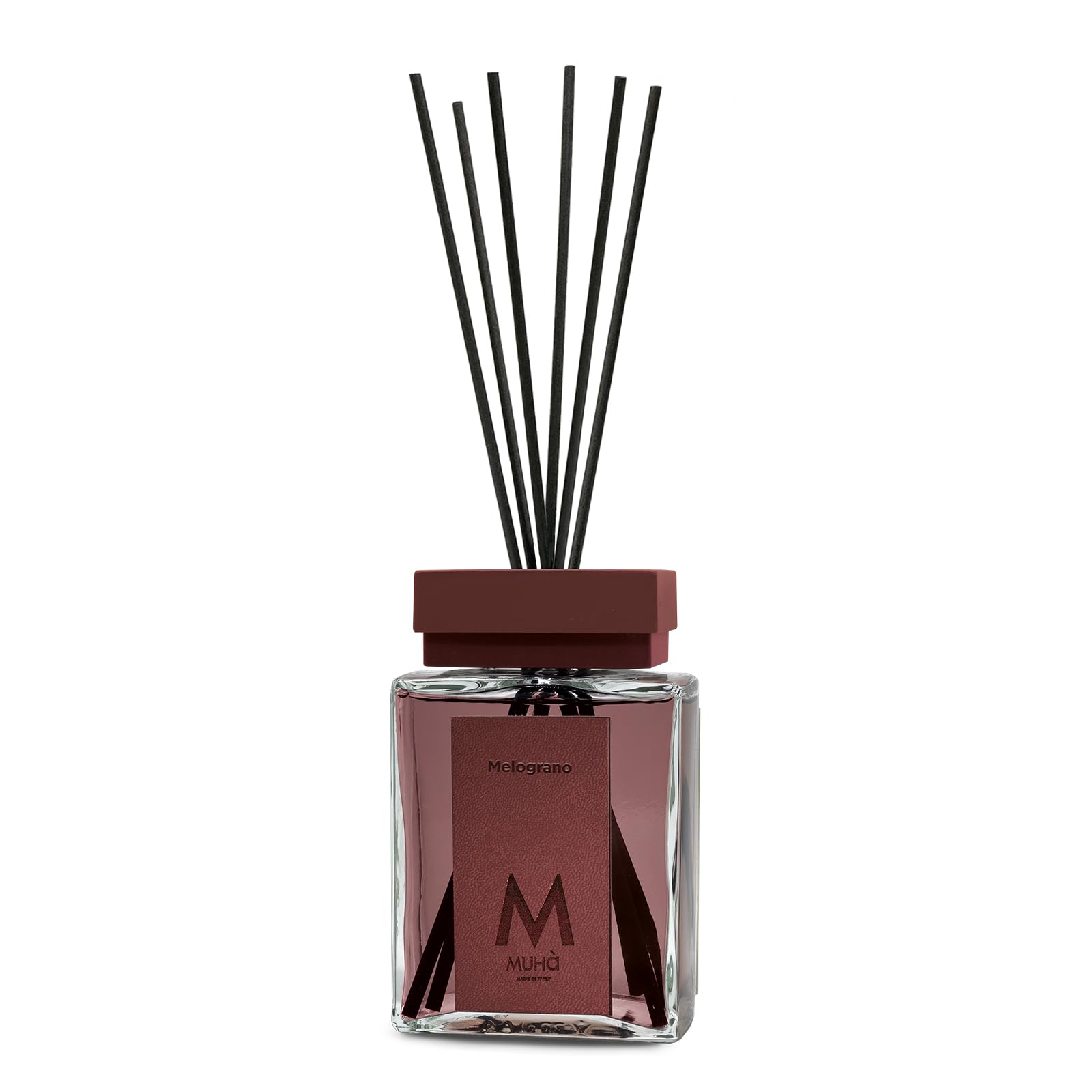 MUHA' Dyfuzor zapachowy do pomieszczeń, zapach granatu, dyfuzor pokojowy z patyczkami, 200 ml